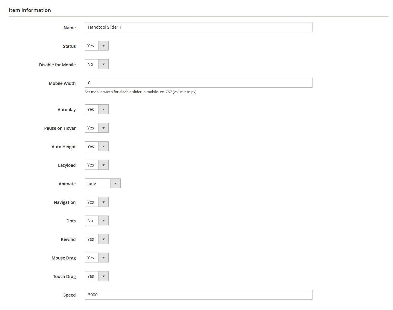 HandTool - Edit Slider