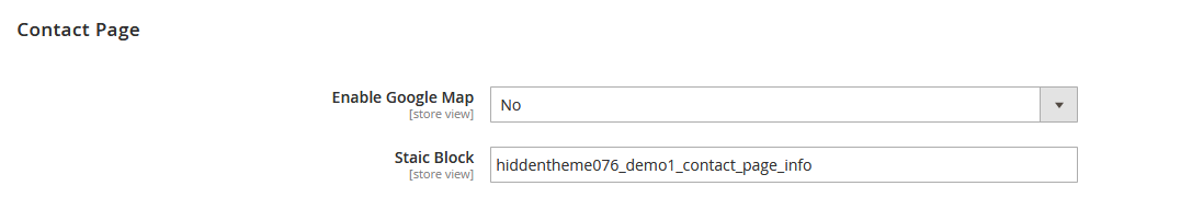 HandTool - Contact Page Settings