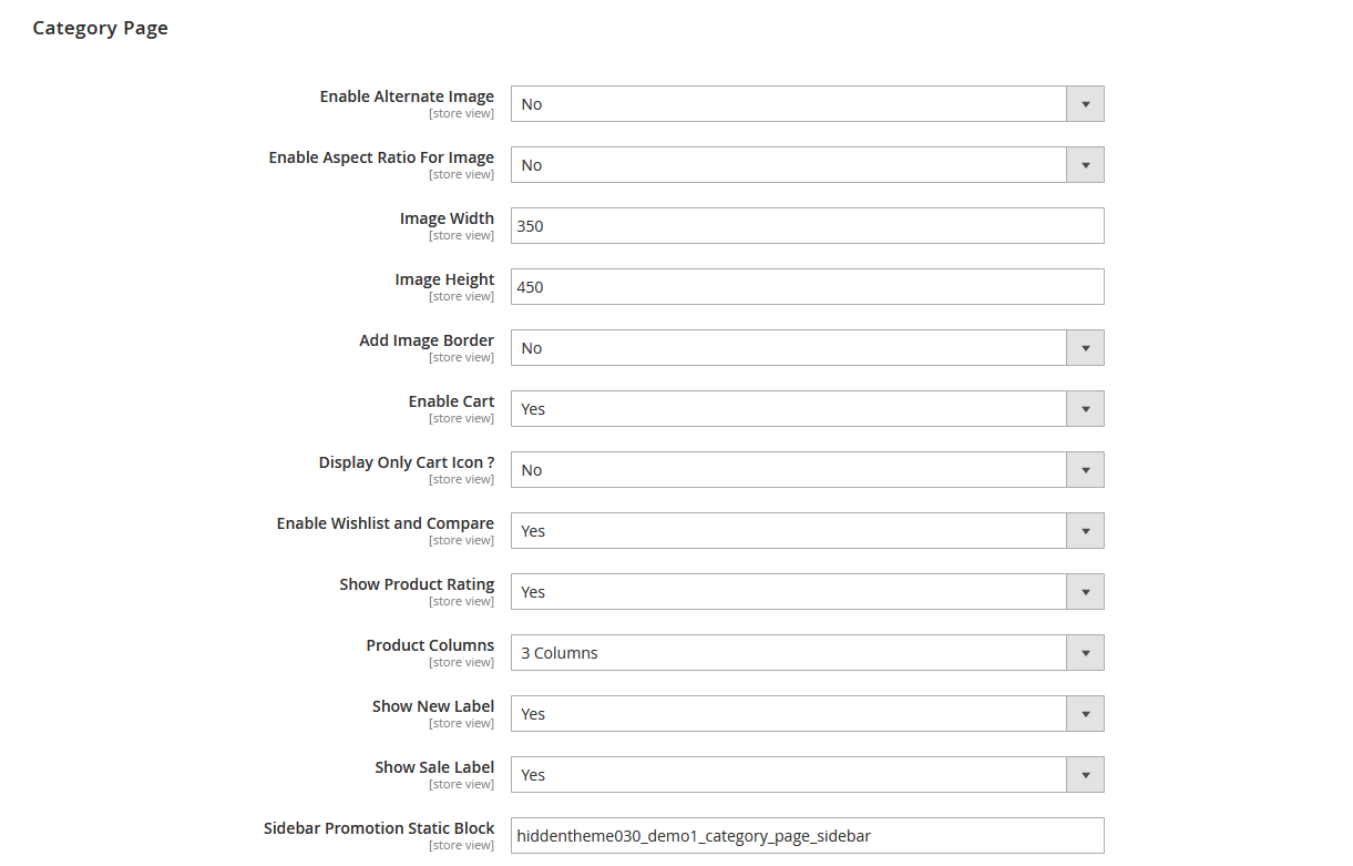 HiDesk - Category Page Configuration
