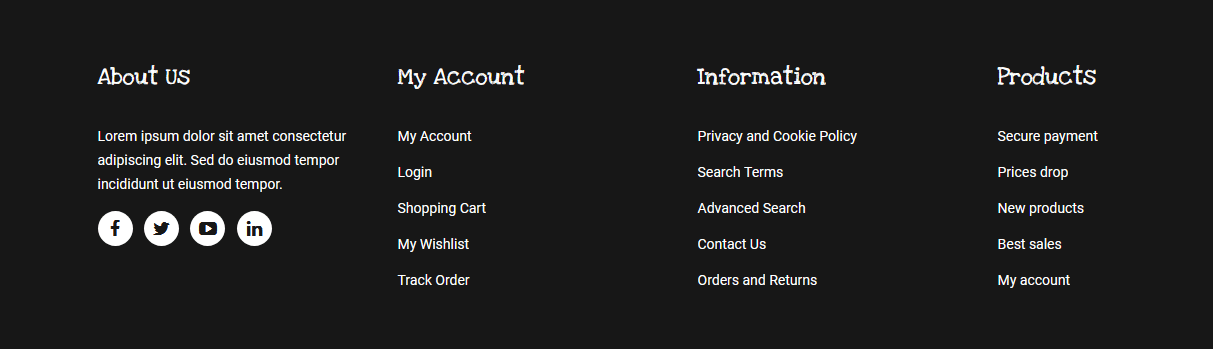 KidZeel - Footer Columns Frontend