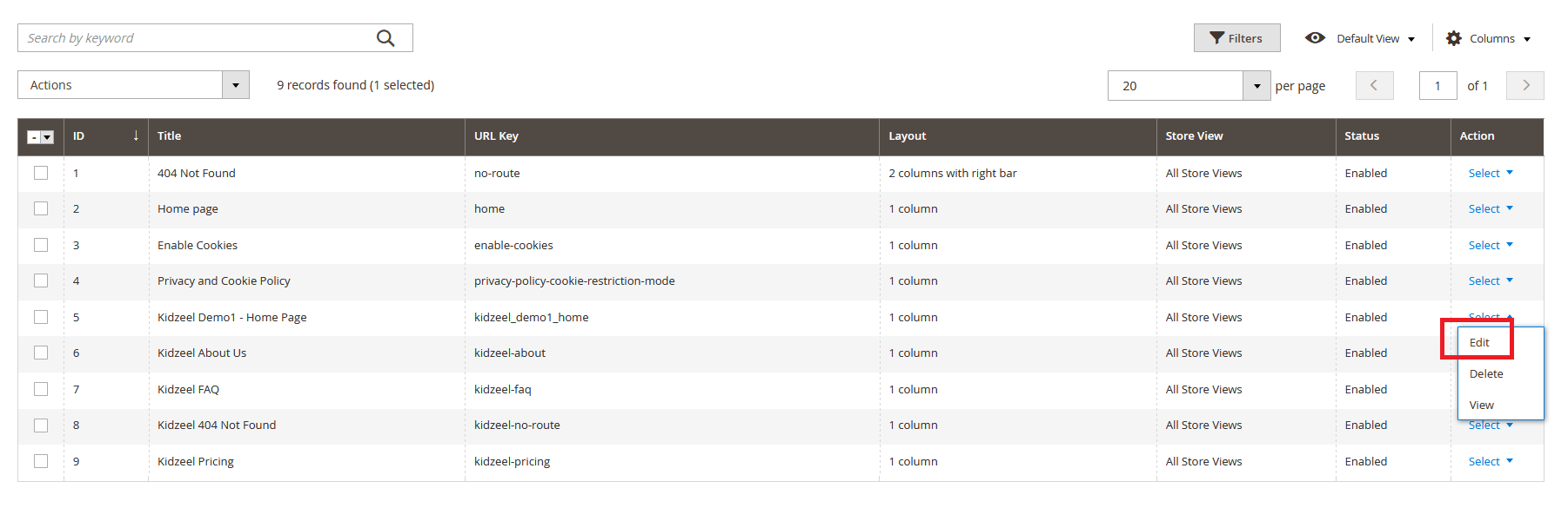 KidZeel - Edit Home Page