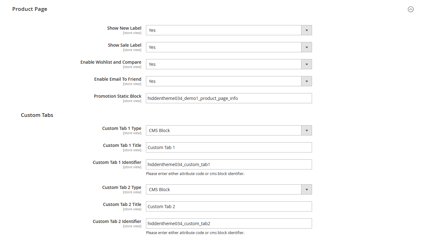 KidZeel - Product Page Configuration