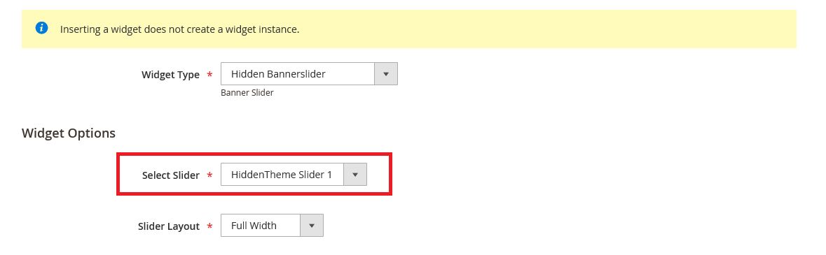 More - Add Slider Widget