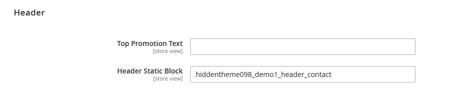 More - Header Settings