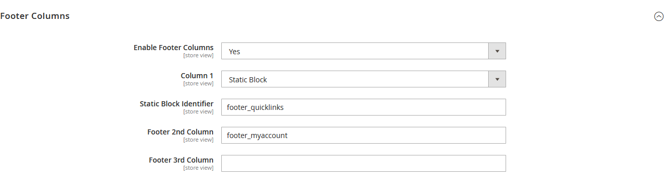 Next - Footer Columns