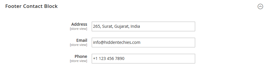 Next - Footer Contact Block