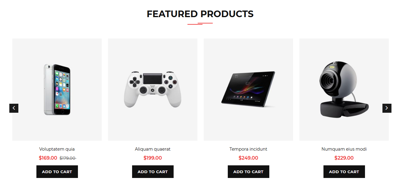 Next - Homepage Featured Product Widget