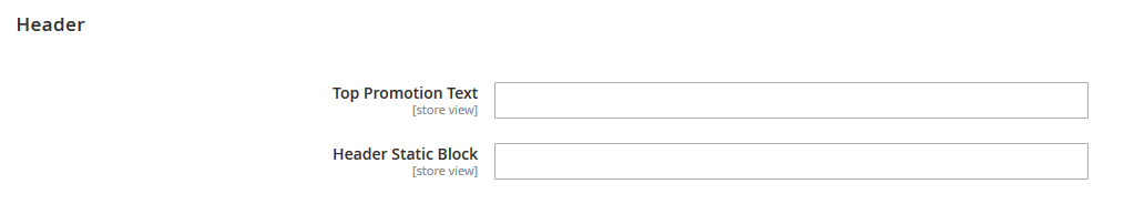 Optical - Header Settings