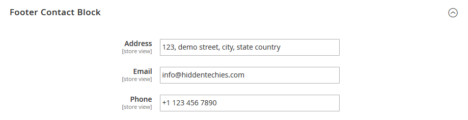 Pixtron - Footer Contact Block