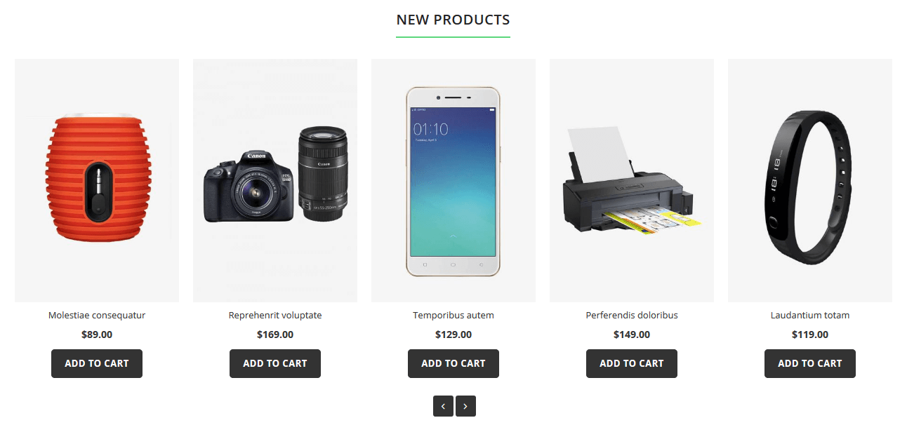 Pixtron - Homepage New Product Widget