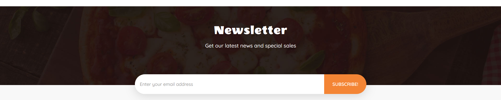 PizzaZone - Footer Top Frontend