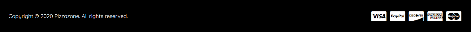 PizzaZone - Footer Bottom