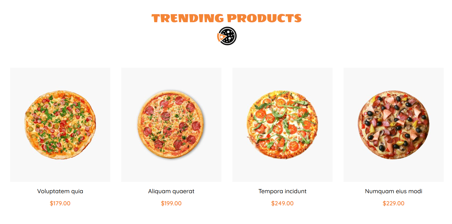 PizzaZone - Homepag Featured Product Widget