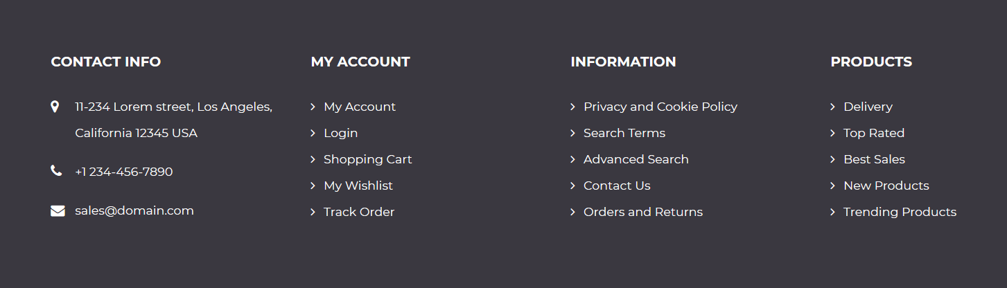 Plus - Footer Columns Frontend