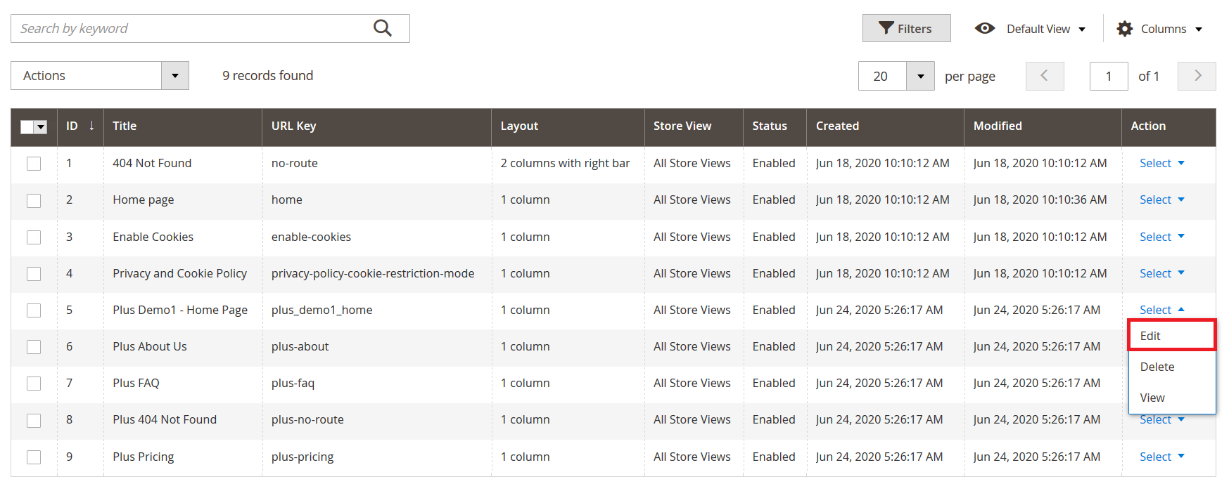Plus - Edit Home Page