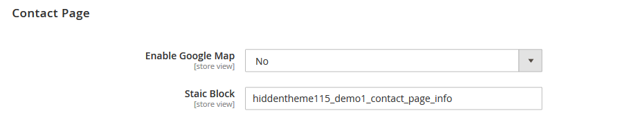 Plus - Contact Page Settings