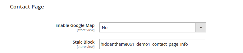 Shopkart  - Contact Page Settings