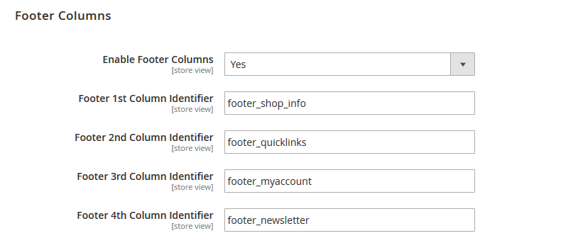 Shopkartlite - Footer Columns