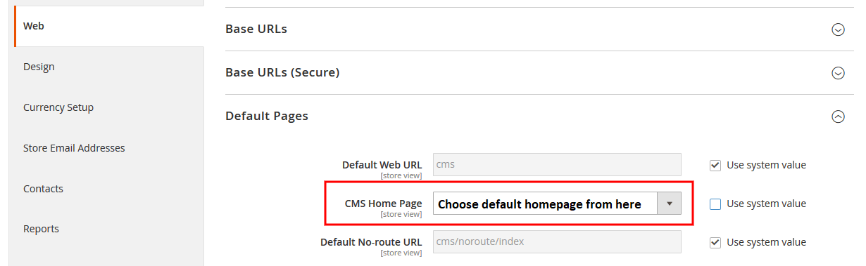 Shopkartlite - Select Or Change Homepage