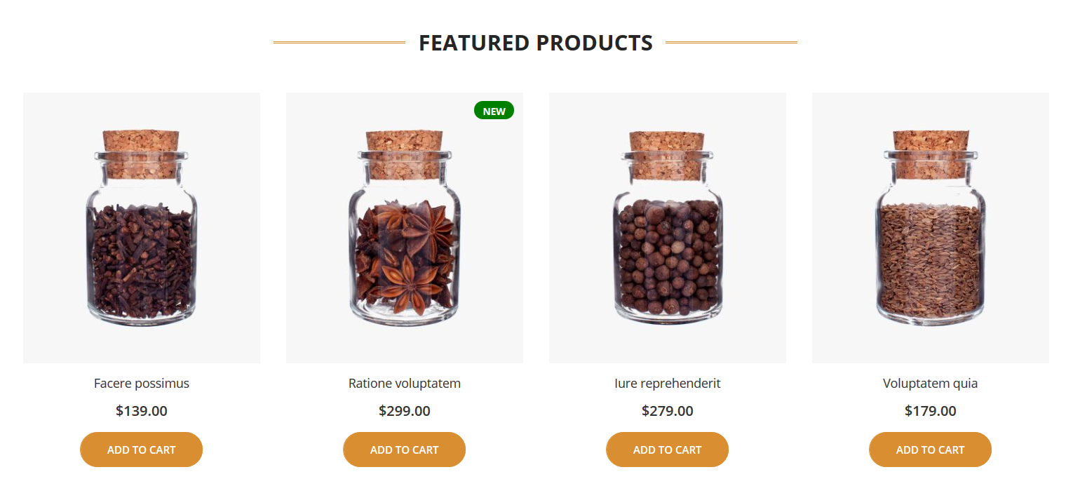 Spices - Homepag Featured Product Widget