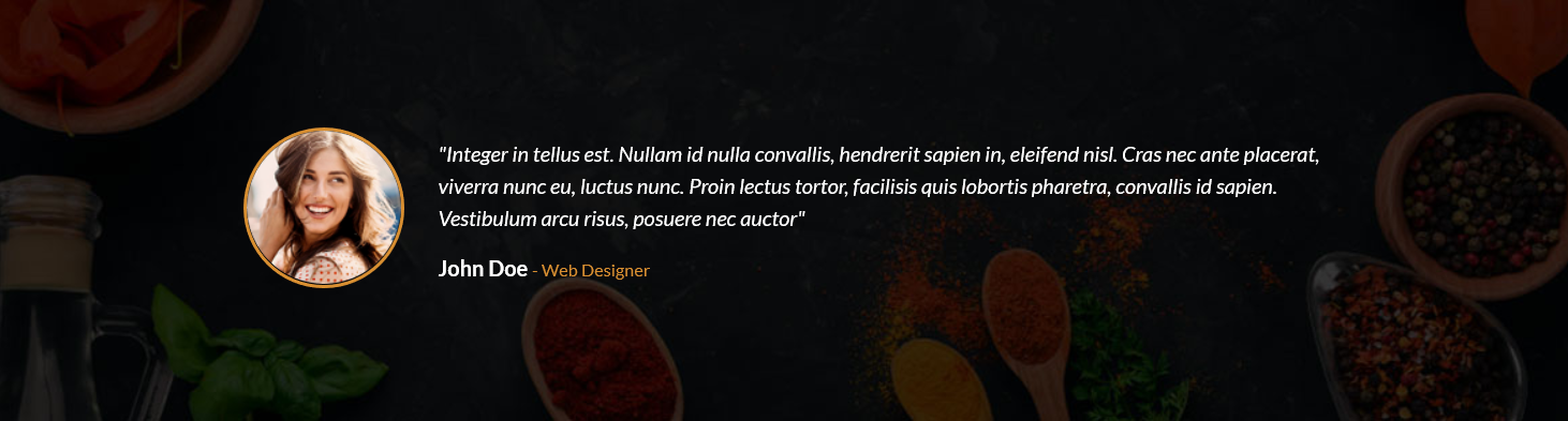 Spices - Home Testimonials