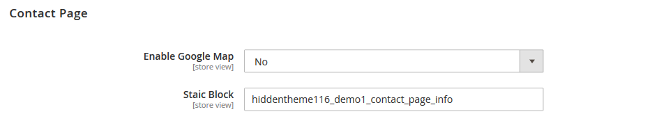 Spices - Contact Page Settings