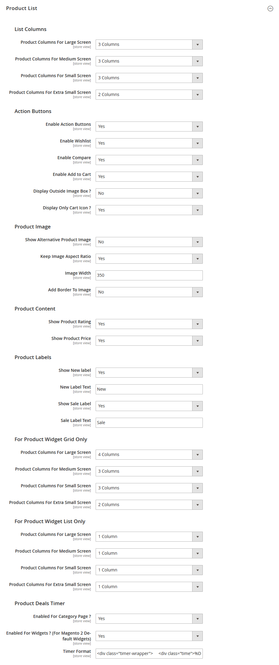SportSense - Category Page Configuration