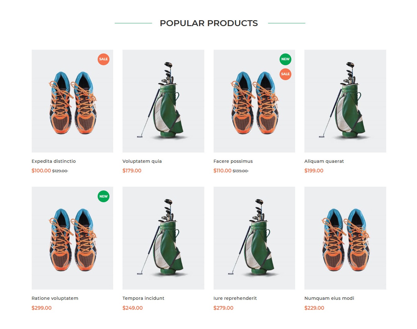 SportSense - Homepag Featured Product Widget