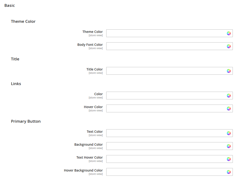 SportSense - Basic Color Config