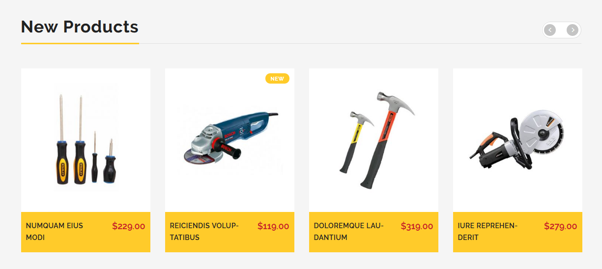 ToolBux - Homepage New Product Widget