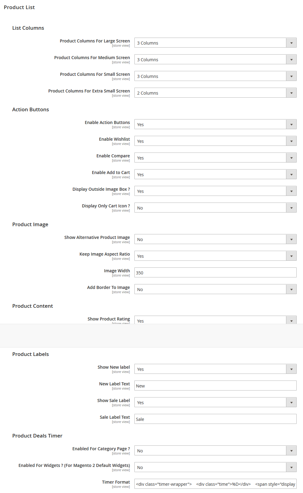Unlimited - Category Page Configuration