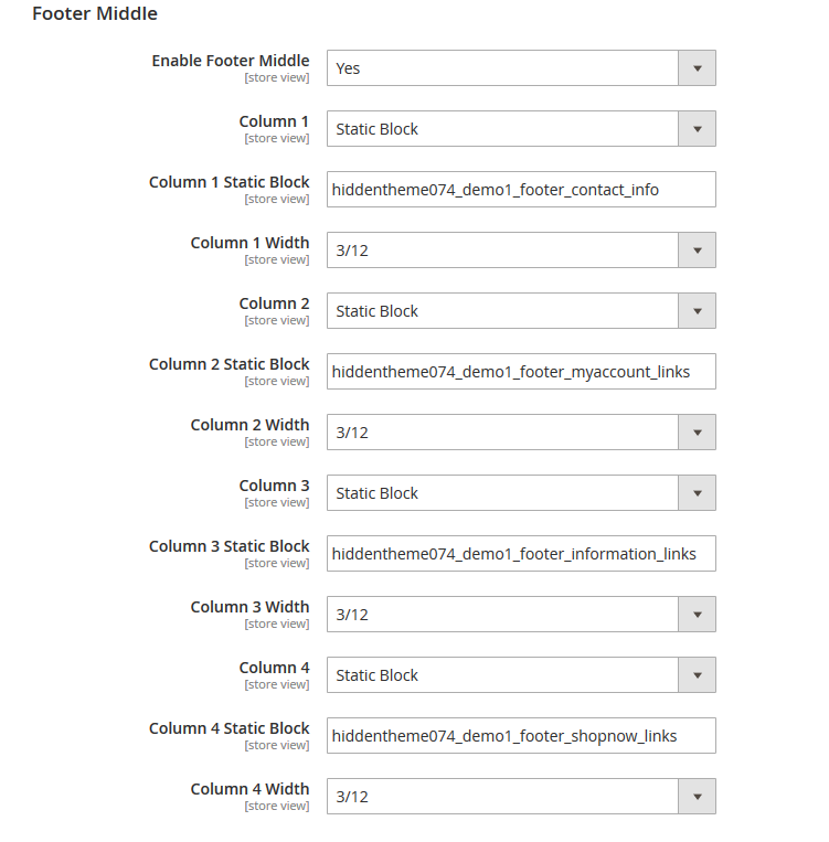 Vitamin - Footer Columns