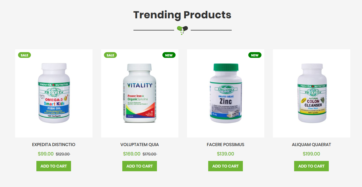 Vitamin - Homepag Featured Product Widget