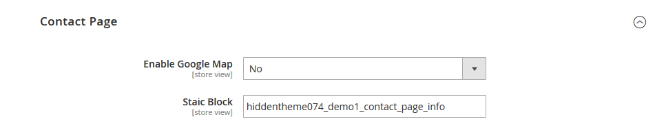 Vitamin - Contact Page Settings