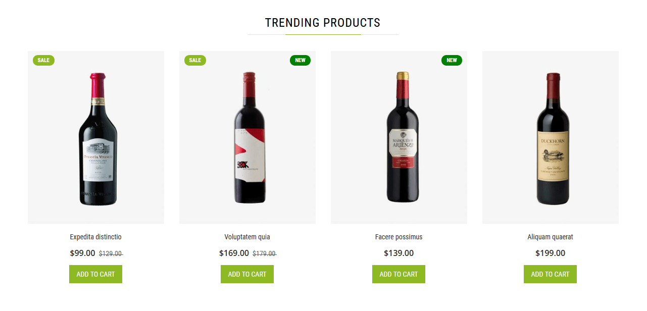 WineClub - Homepag Featured Product Widget