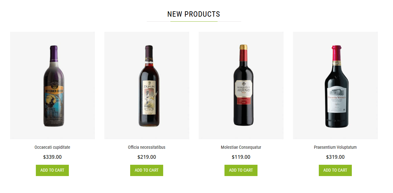 WineClub - Homepage New Product Widget