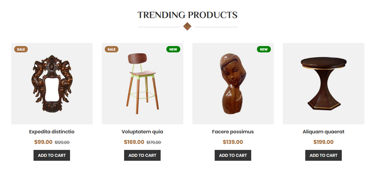 WoodArt - Homepag Featured Product Widget