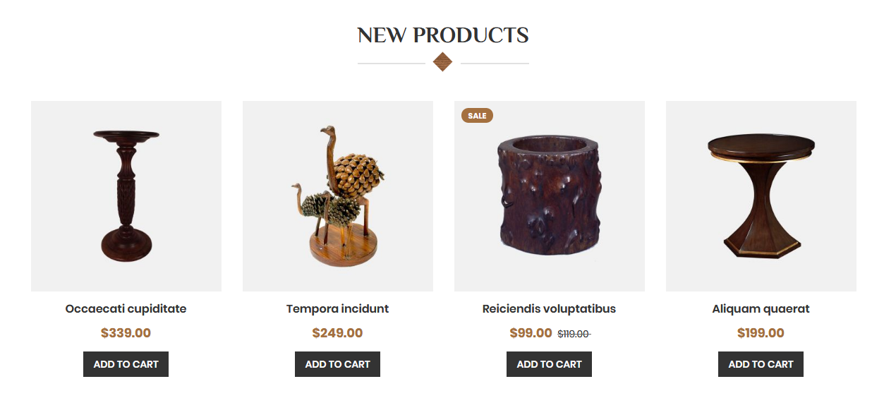 WoodArt - Homepage New Product Widget
