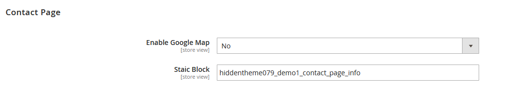 WoodArt - Contact Page Settings