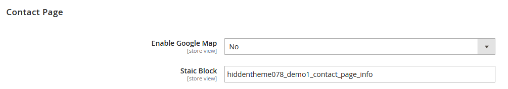 Wooden - Contact Page Settings