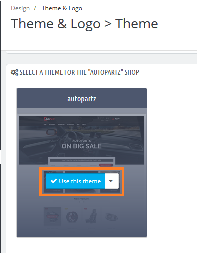 Apply Uploaded Theme
