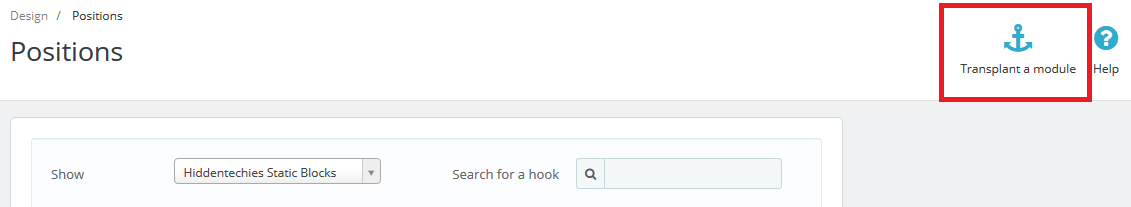 Click on Transplant a Module