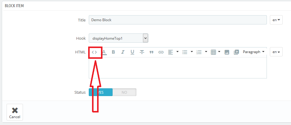 Edit Html in Static Block