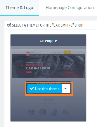 Apply Uploaded Theme