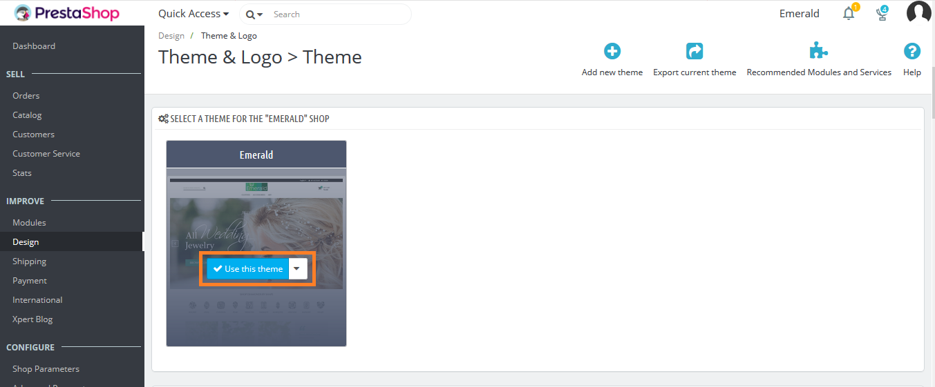 Apply Uploaded Theme