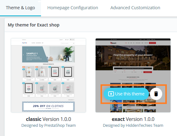 Apply Uploaded Theme