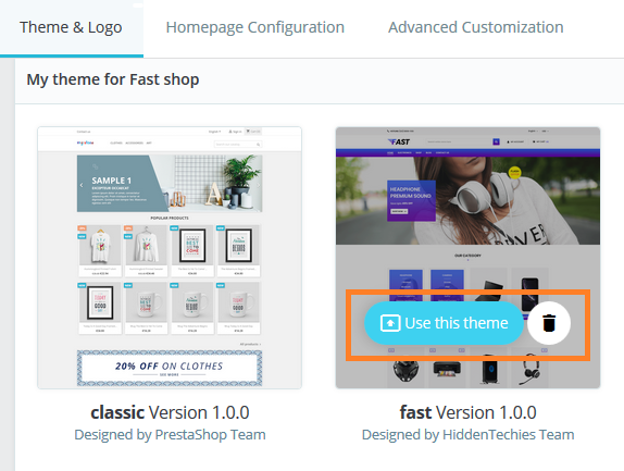Apply Uploaded Theme