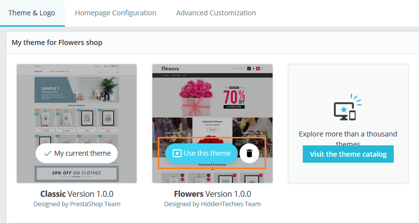 Apply Uploaded Theme