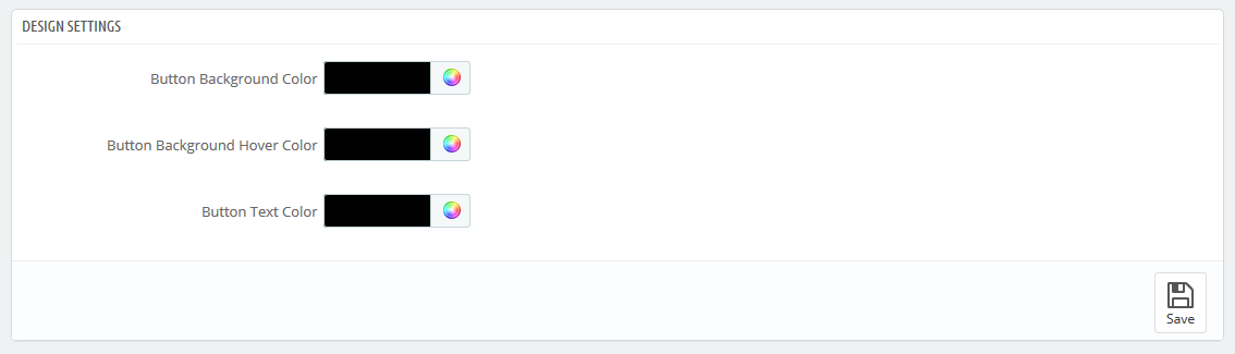 Product Inquiry Design Settings