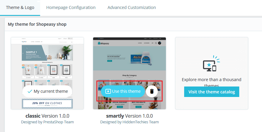 Apply Uploaded Theme